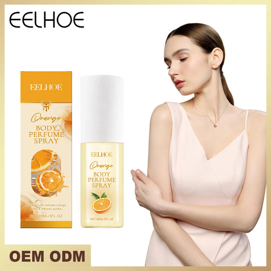 EELHOE Orange Body Perfume Spray Elegant Fresh Fragrance Keep Fragrance Portable Fruit Women's Spray 90ml 3 OZ