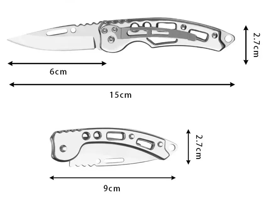 Stainless Steel Keychain Folding Knife Outdoor Carrying Knife Mirror Sharp Pocket Knife Fruit Knife Folding Knife Outdoor Tool