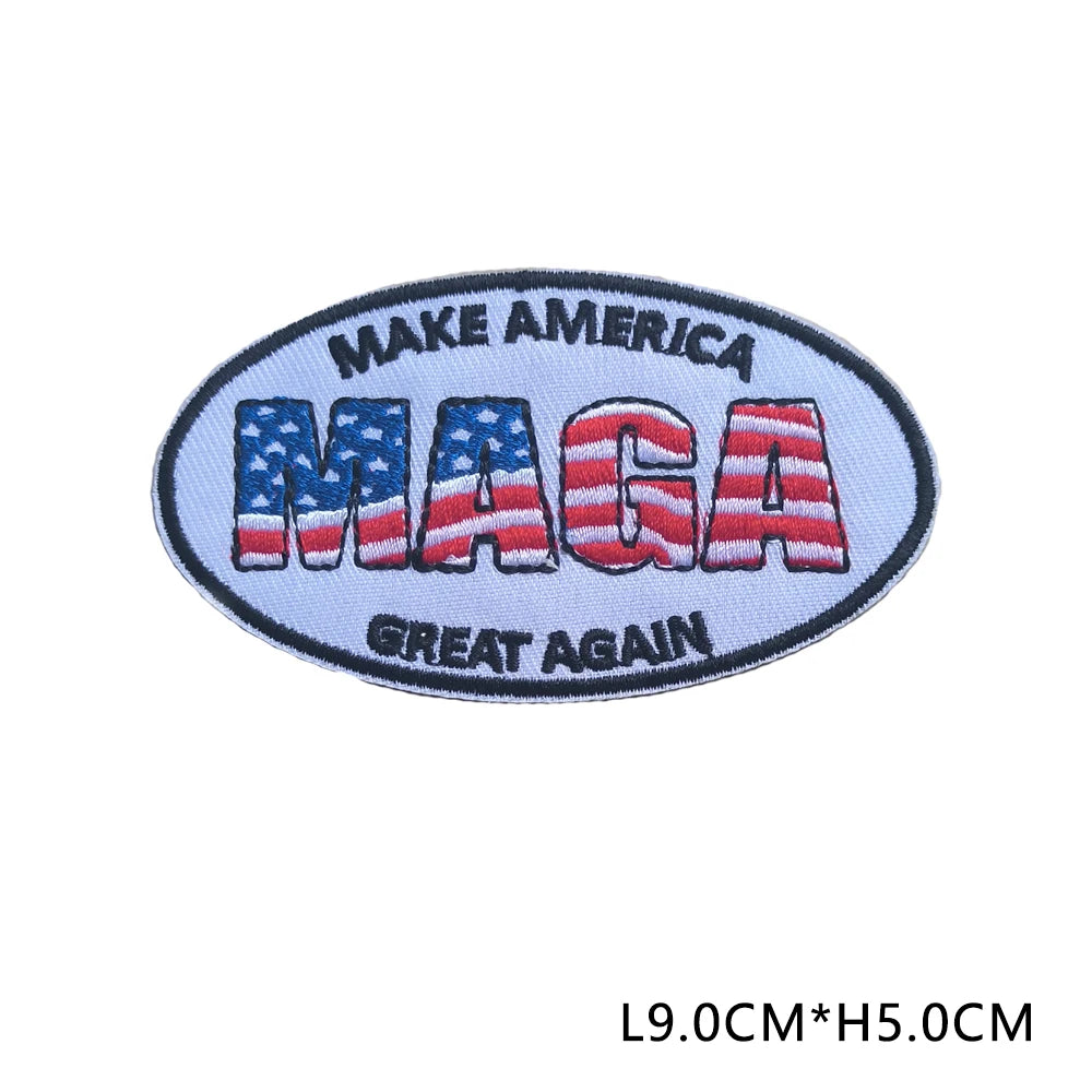 MAGA Emblem Clothing Accessories Badge Sticker Embroidered Embroidery Sticker Iron-on Patches