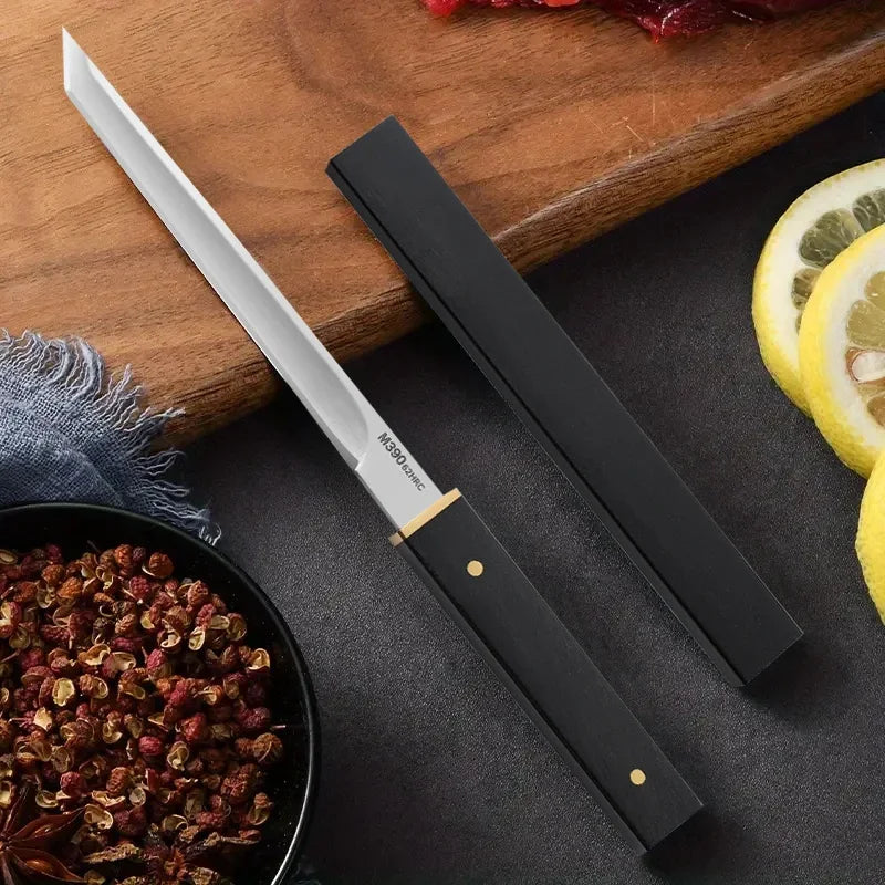 2024Forged Boning Meat Cleaver Knife Stainless Steel Mongolian Kitchen Hand Meat Fruit Knife Roasted Lamb Steak Knife with Cover