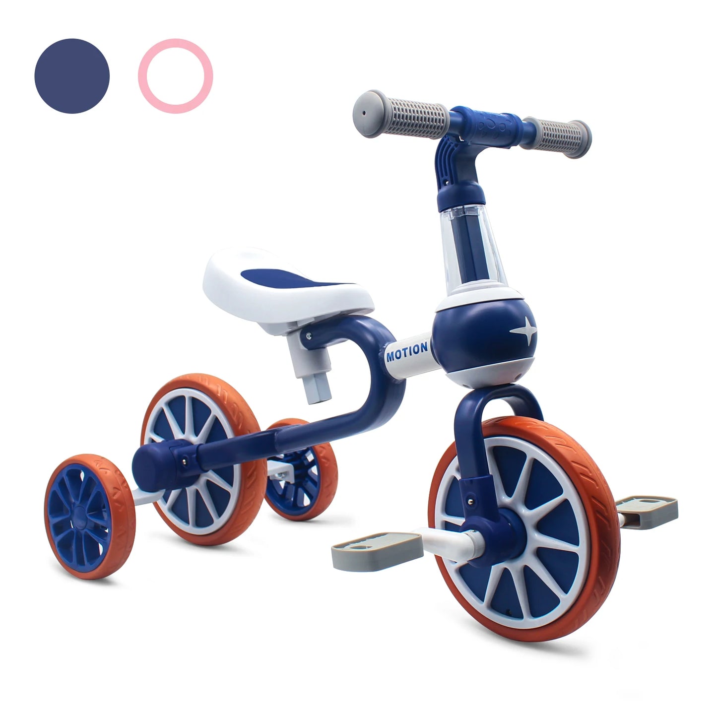 4 Wheels Toddler Tricycle Riding Toy for Age 1/2/3/4 Years Old Boy&Girl Gift Baby Balance Training Bike Kids Balance Riding Bike