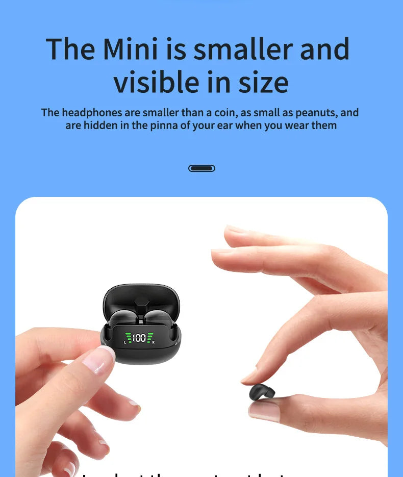 Wireless Bluetooth Headset Mini Ultra Small Sleep New Invisible High Sound Quality Noise Reduction To Work And Class Can Not See