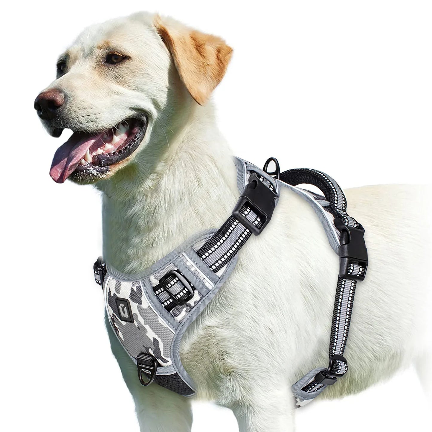 No Pull Dog Harness, Adjustable Soft Padded Pet Vest with Easy Control Handle