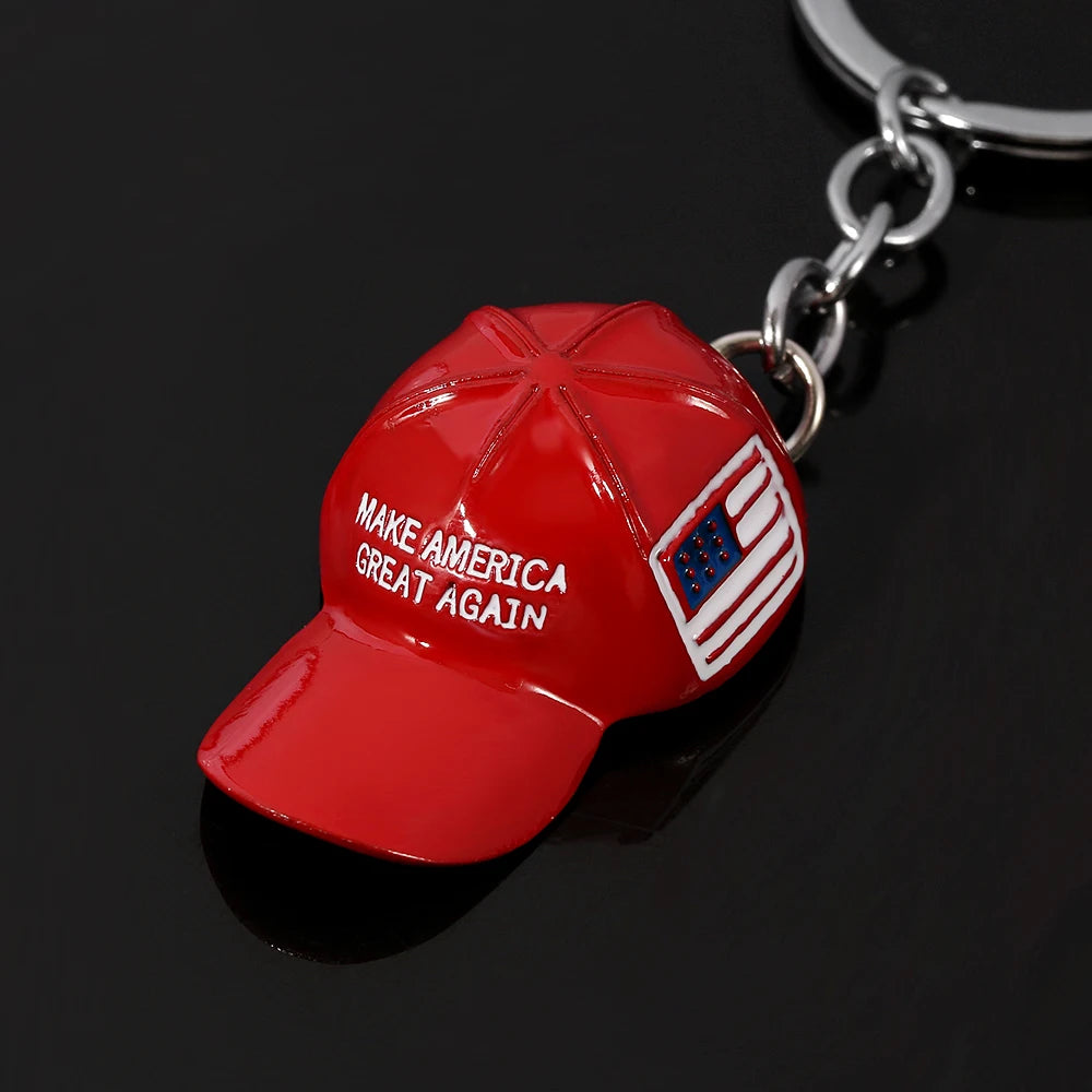 Red Hat Trump Keychain Freedom MAKE AMERICA RGEAT AGAIN Key Ring Fashion Nation Key Holder For Men Women Jewelry Accessories