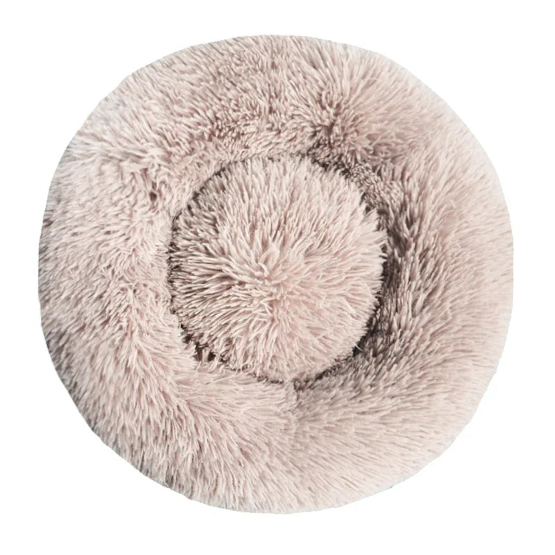 40-90cm Round Pet Bed for Large Dog Bed Super Soft Cat Bed Long Plush Dog House for Medium Dog House Winter Warm Sleeping