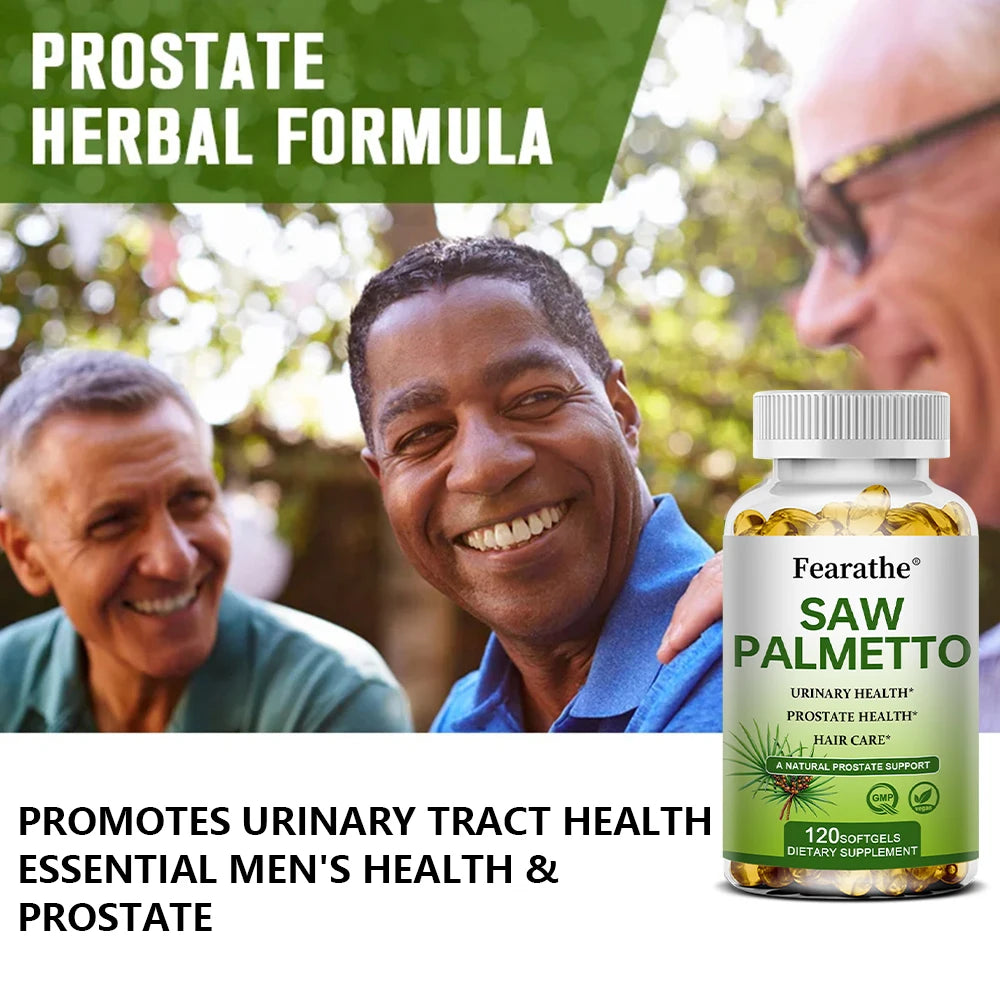 Saw Palmetto 500 mg Prostate Supplements Urinary and Prostate Health, Hair Care and Hair Loss Capsules