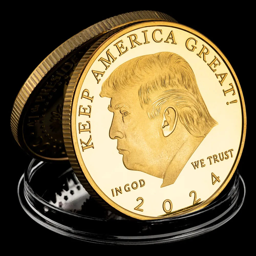 2024 Trump Commemorative Coins Keep America Great 47th President of the United States Collection Coin Gift Metal Craft