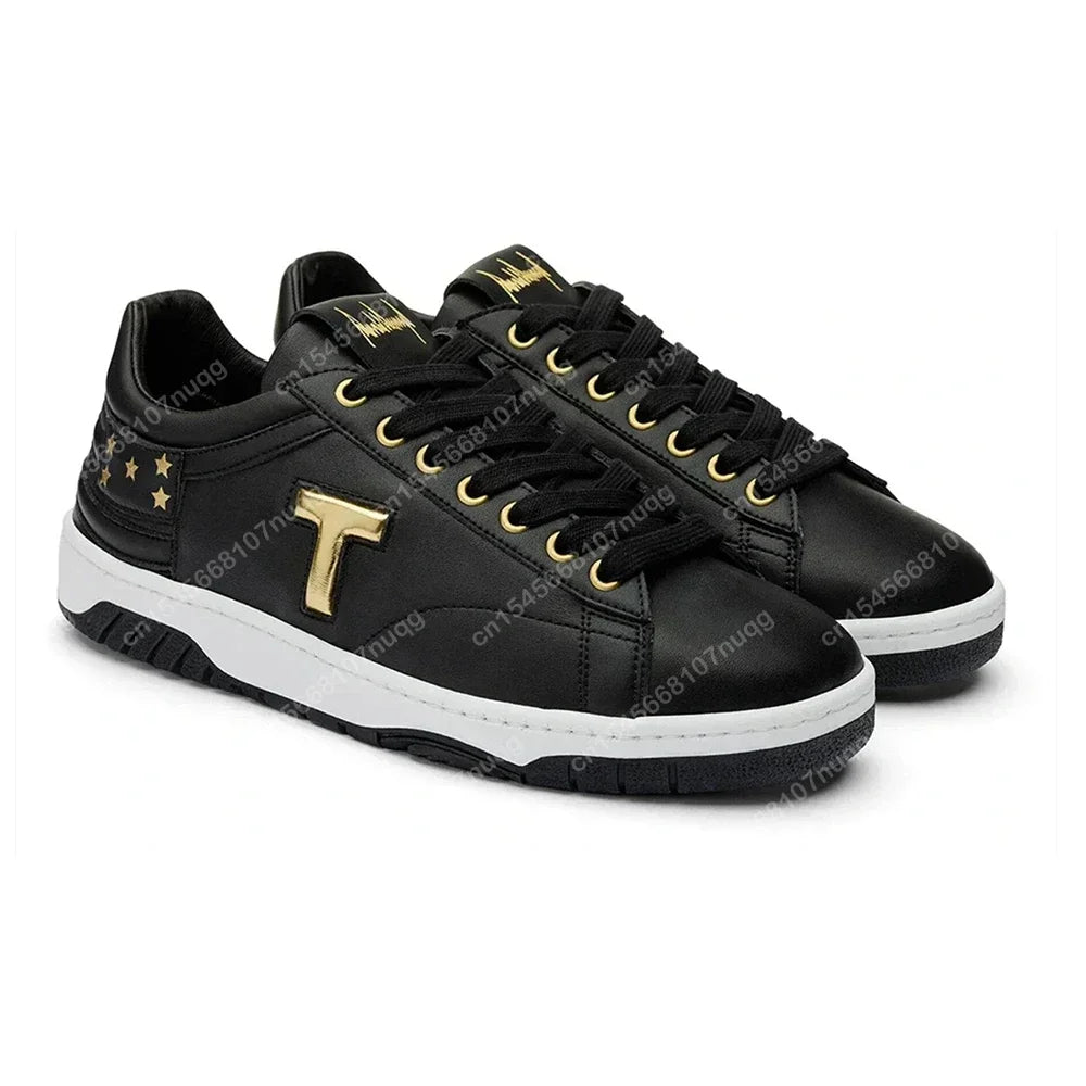 Fshion Trump Shoes Size 47 Never Surrender 2024 MAGA Low Top Gold Black White Sneaker Gym Shoes Men's Women's Casual Shoe