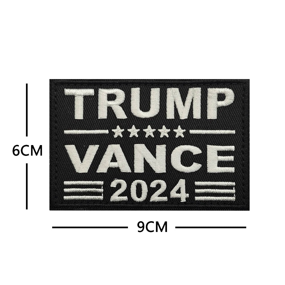 2024 TRUMP MAGA SAVE AMERICA AGAIN Embroidery Hook Loop MAKE AMERICA GREAT AGAIN Fasteners Patch Tactical Emblem