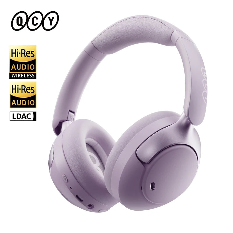 QCY H3 Pro ANC Wireless Headphone Hi-Res Spatial Audio Earphone with LDAC 50dB Noise Canceling Over Ear Headset Dual Connection