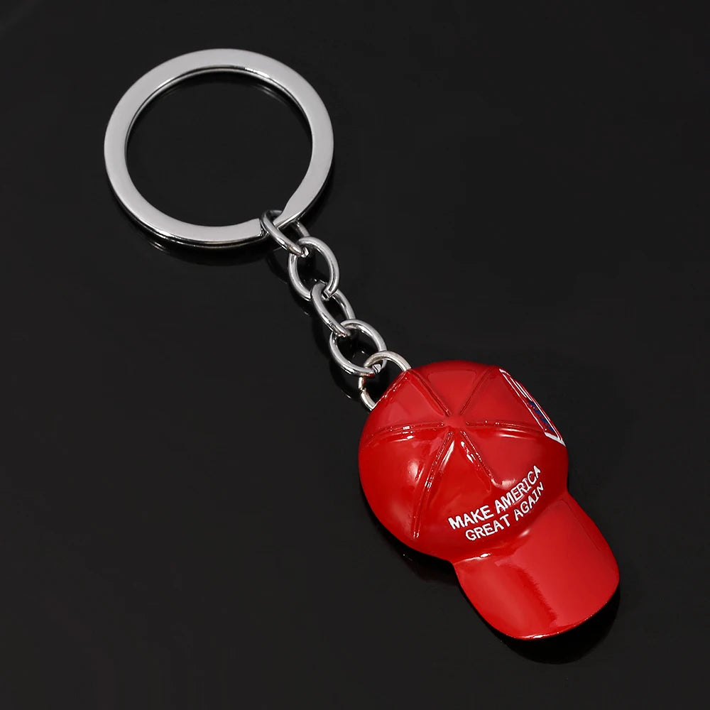 Red Hat Trump Keychain Freedom MAKE AMERICA RGEAT AGAIN Key Ring Fashion Nation Key Holder For Men Women Jewelry Accessories