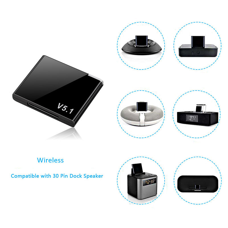 Bluetooth 5.1 Wireless Receiver Bluetooth Adapter 30pin for Bose Sounddock Portable Digital Music System SoundLink Air