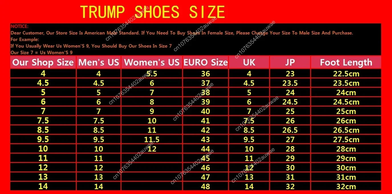 Trump Gold Silvery Sneakers 100% High Quality 2024 MAGA Never Surrender Shoes Basketball Mens Boots Road Shoe Big Size 47 48