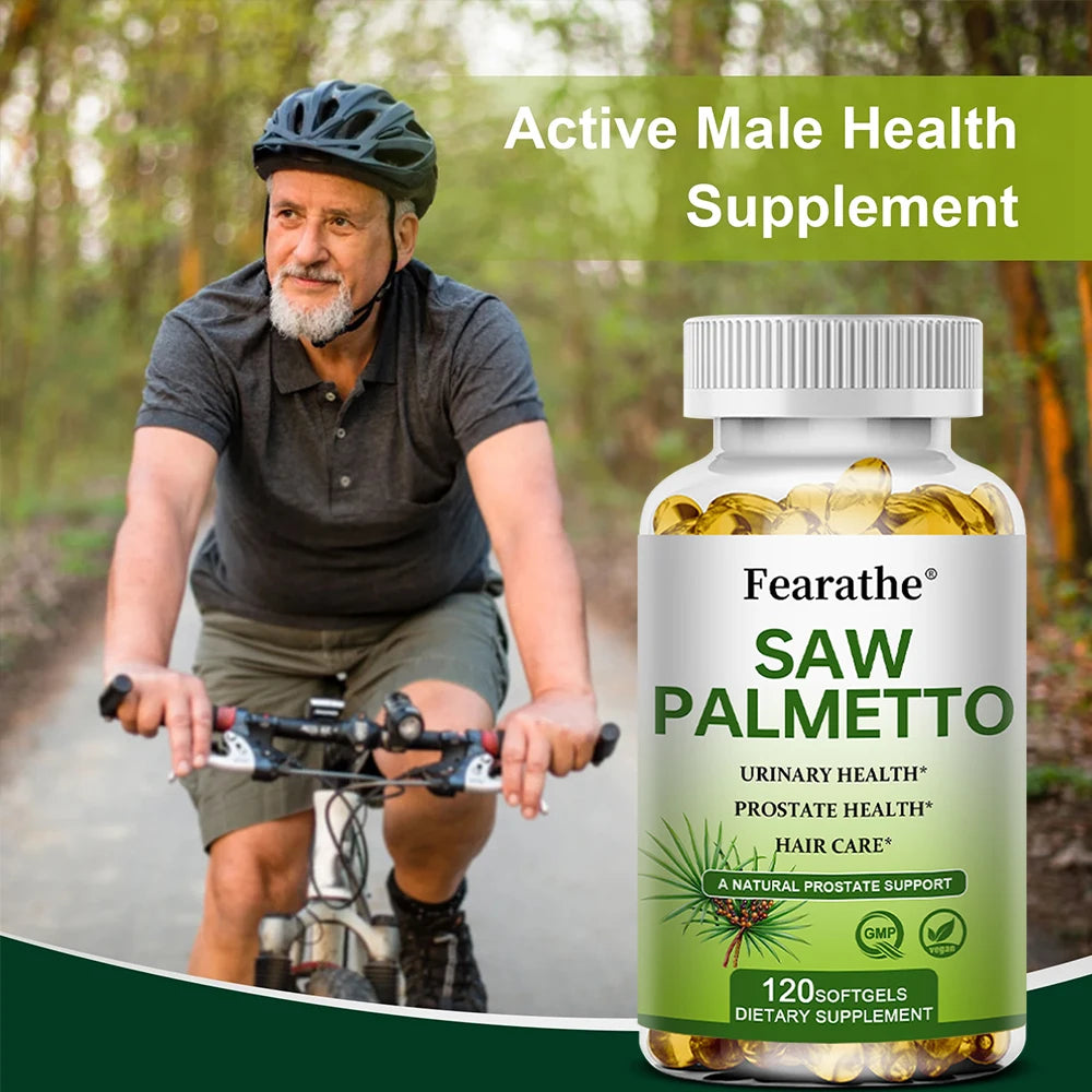 Saw Palmetto 500 mg Prostate Supplements Urinary and Prostate Health, Hair Care and Hair Loss Capsules