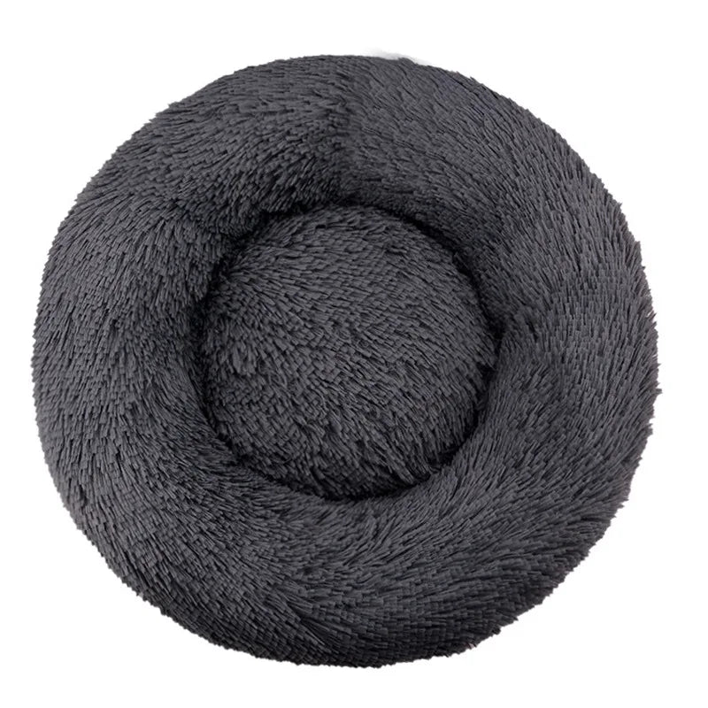 40-90cm Round Pet Bed for Large Dog Bed Super Soft Cat Bed Long Plush Dog House for Medium Dog House Winter Warm Sleeping