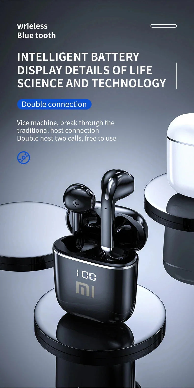 XIAOMI Buds 3 Pro True Wireless Earbuds In-Ear Bluetooth Earphones Headphones Power Display Waterproof Touch Control With Mic