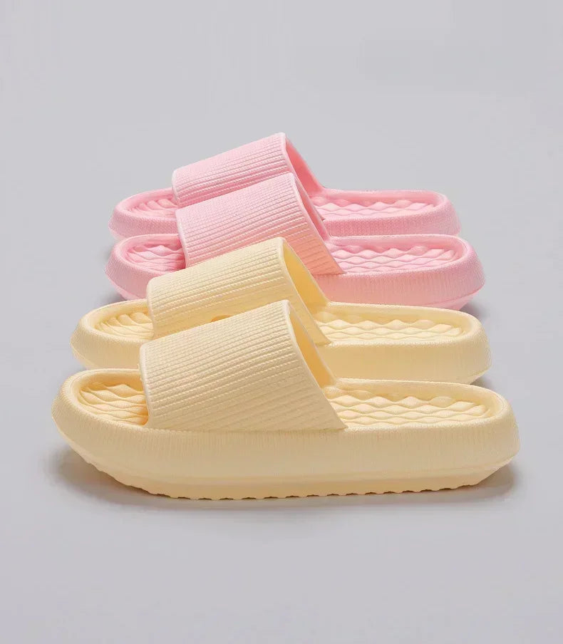 Women's Thick Platform Cloud Slippers EVA Soft Sole Pillow Slides Summer Beach Flip Flops Women Non Slip Bathroom Home Slippers