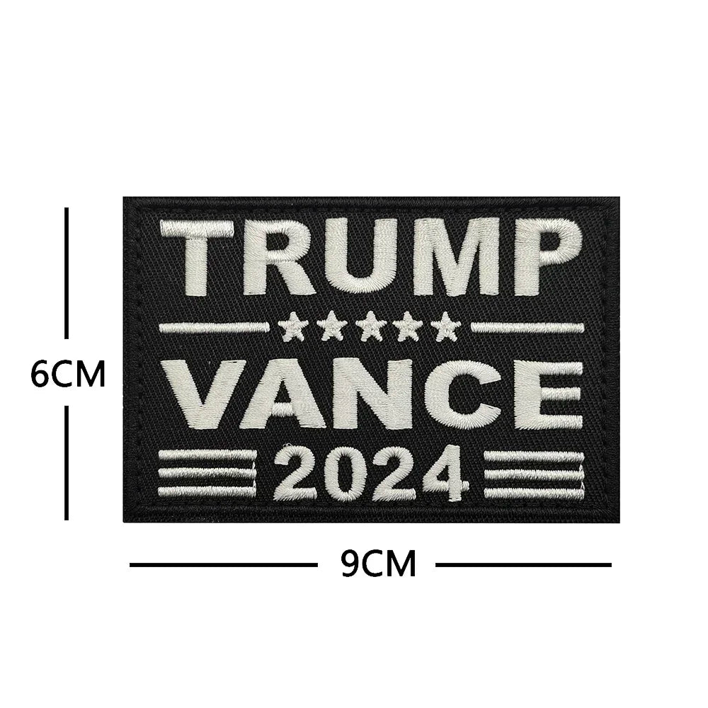 2024 TRUMP MAGA SAVE AMERICA AGAIN Embroidery Hook Loop MAKE AMERICA GREAT AGAIN Fasteners Patch Tactical Emblem