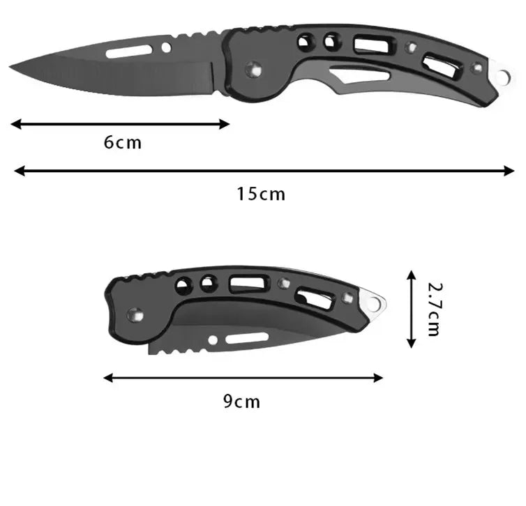 Stainless Steel Keychain Folding Knife Outdoor Carrying Knife Mirror Sharp Pocket Knife Fruit Knife Folding Knife Outdoor Tool