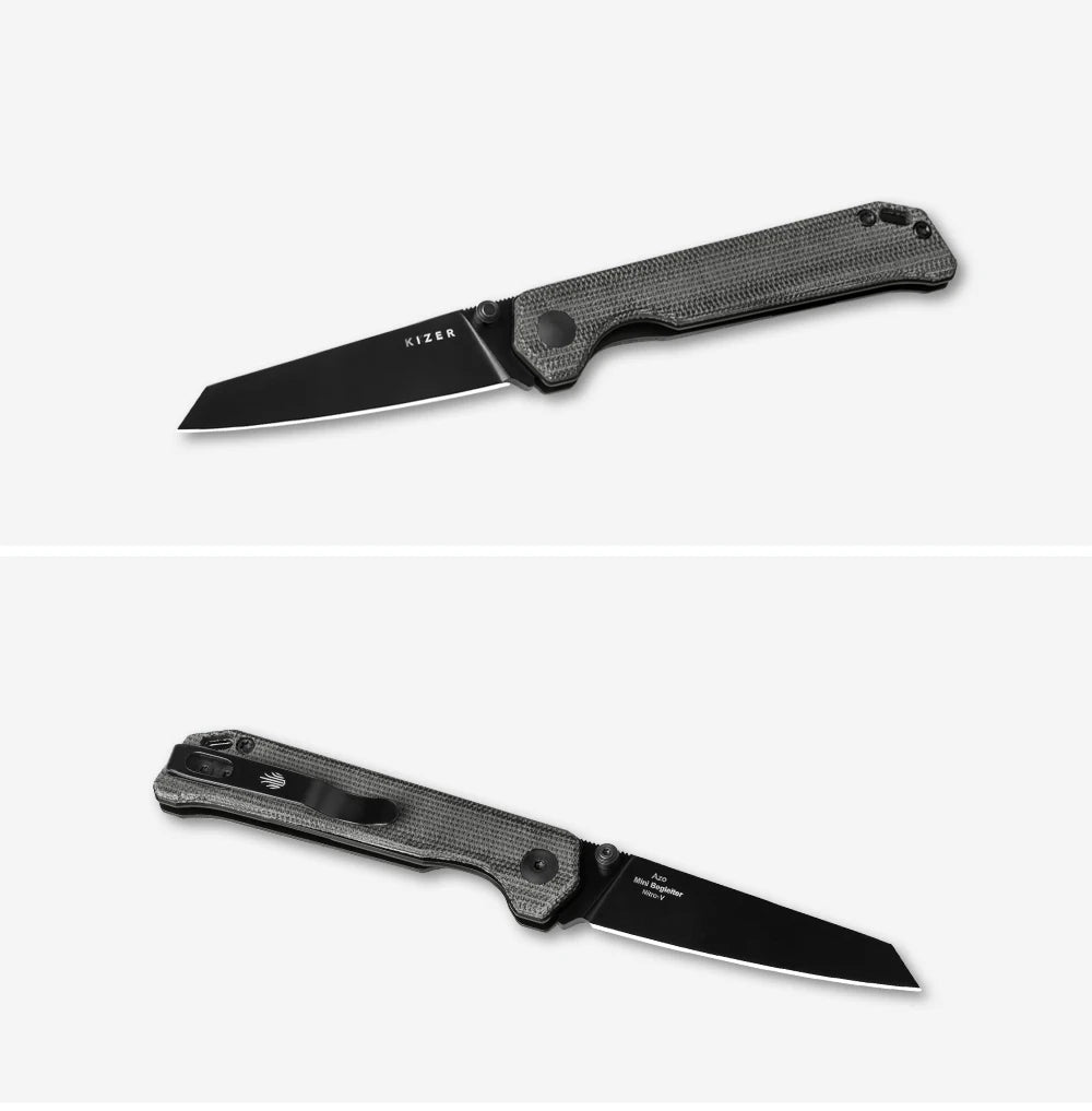 Kizer Pocket Knife Mini Begleiter V3458RA1 KHS300C BK Handle With Nitro V Blade Outdoor Travel EDC Tools Sharp Knife