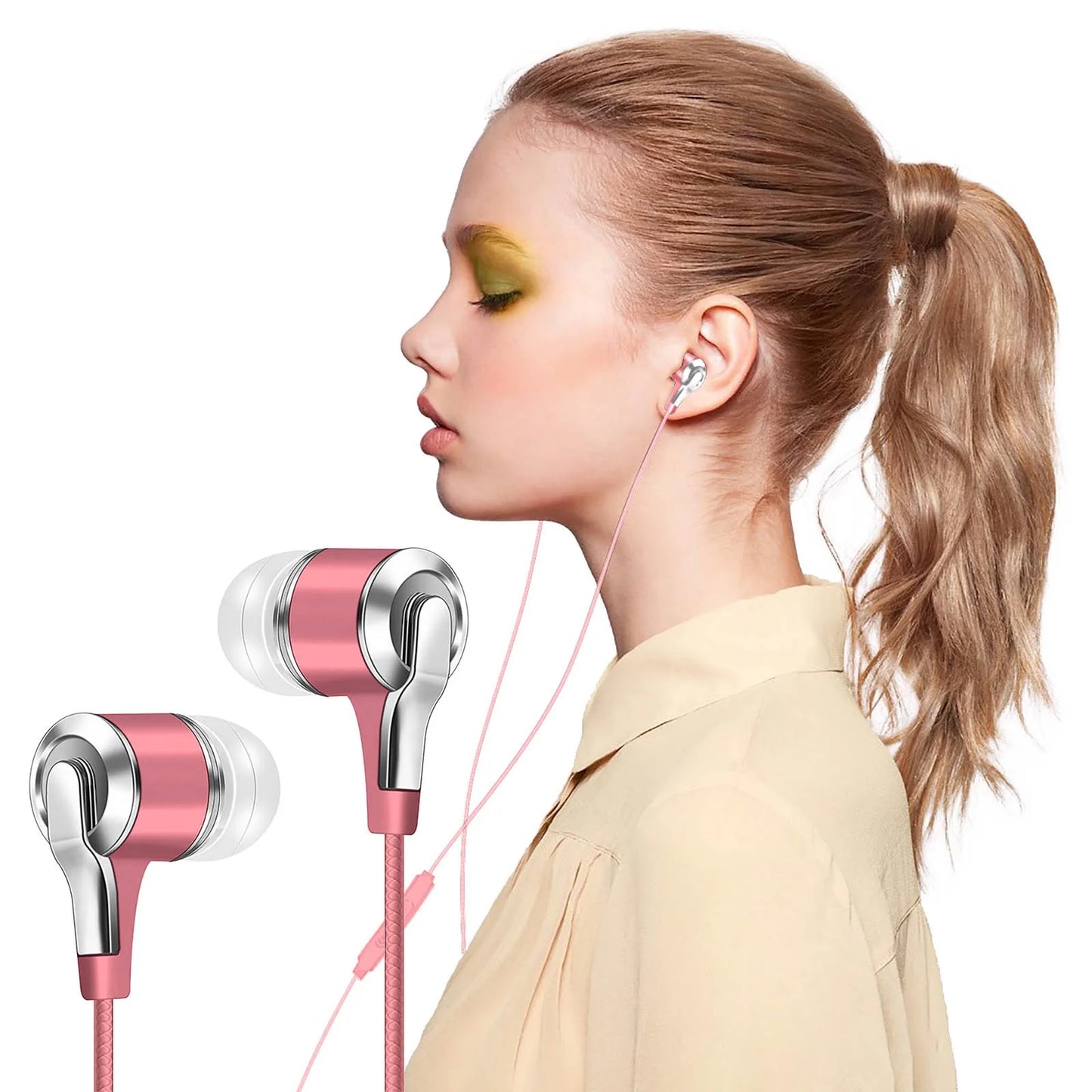 Wired In-Ear Earphone In Ear Noise Cancellation Ergonomic Design Stereo Sports Music Headphones For Mobile Phone Everyday Use