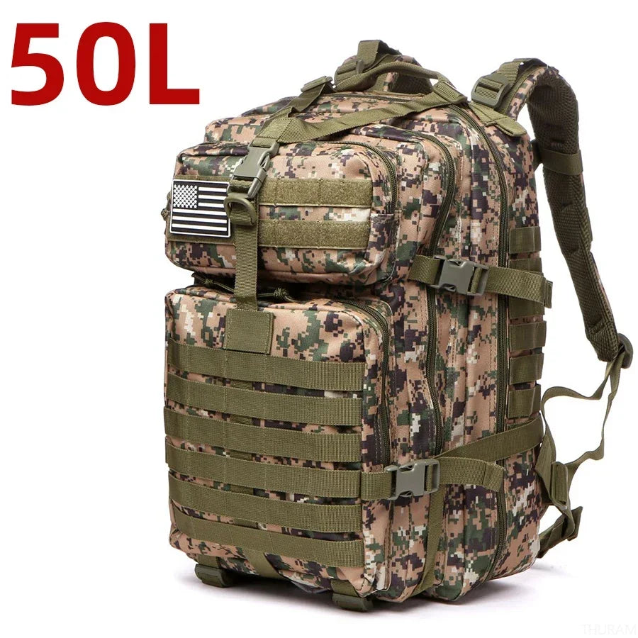 25L/50L 1000D Nylon Waterproof Trekking Fishing Hunting Bag Backpack Outdoor Rucksacks Tactical Sports Camping Hiking