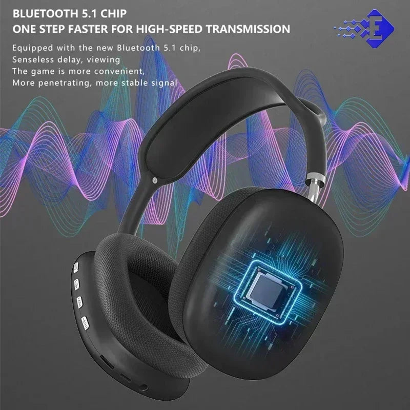 Lenovo P9 Headphone Wireless Bluetooth Headset With Mic Noise Cancelling Headsets Stereo Sound Earphone Sport Headphones