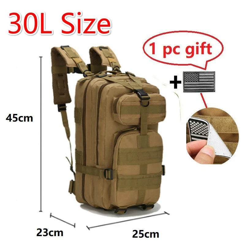 30L/50L 1000D Nylon Waterproof Backpack Outdoor Rucksacks Tactical Sports Camping Hiking Trekking Fishing Hunting Bag