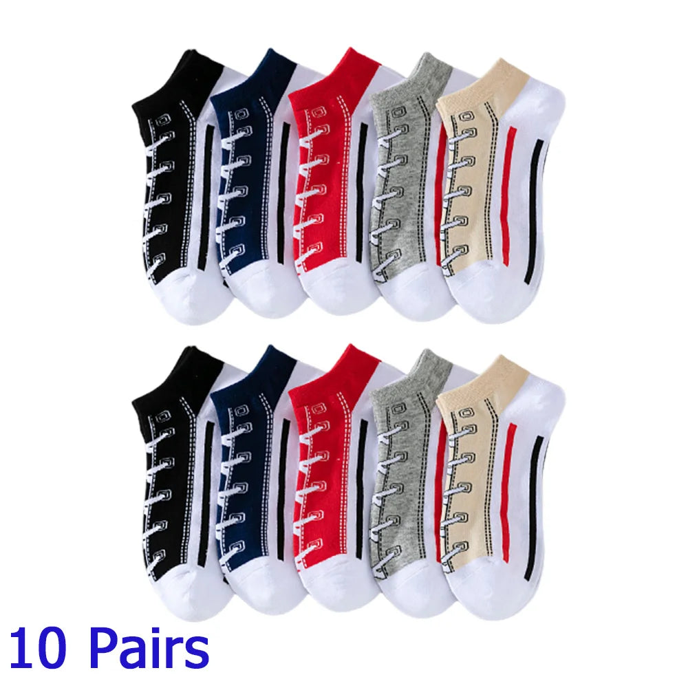 8 Pairs Women/Men Boat Socks Invisible Low Cut Silicone Non-slip Summer No-show Ankle Socks Solid Color Casual Breathable