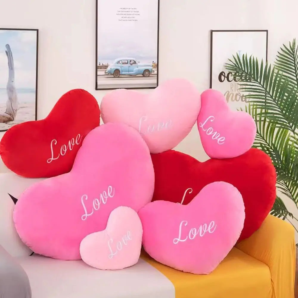 Soft Heart Plush Toys Soft Pillow PP Cotton Stuffed Pillow Kawaii Lovely Gift for Birthday Valentines Day Decorative Home Decor